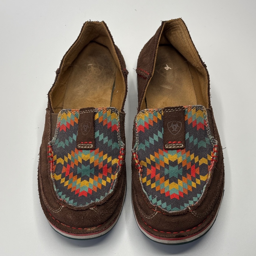 Ariat Aztec Cruiser Women’s Size 6.5 Leather Textile Slip On Loafer